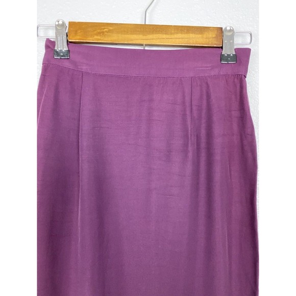 Vintage Be Smart Womens Size 5/6 Eggplant Purple Back Zip Pencil Skirt - Picture 2 of 10